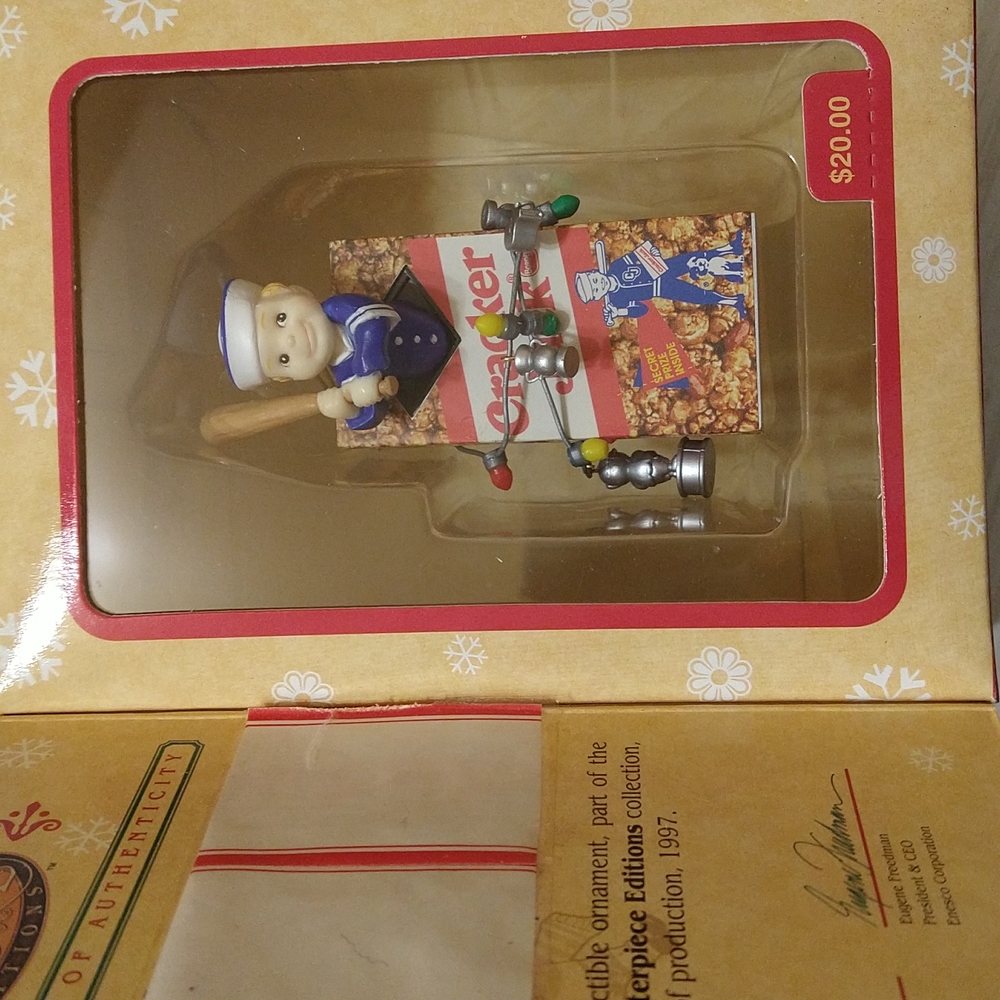 Vintage 1997 Treasury Masterpiece Editions Cracker Jack Ornament - Picture 2 of 5